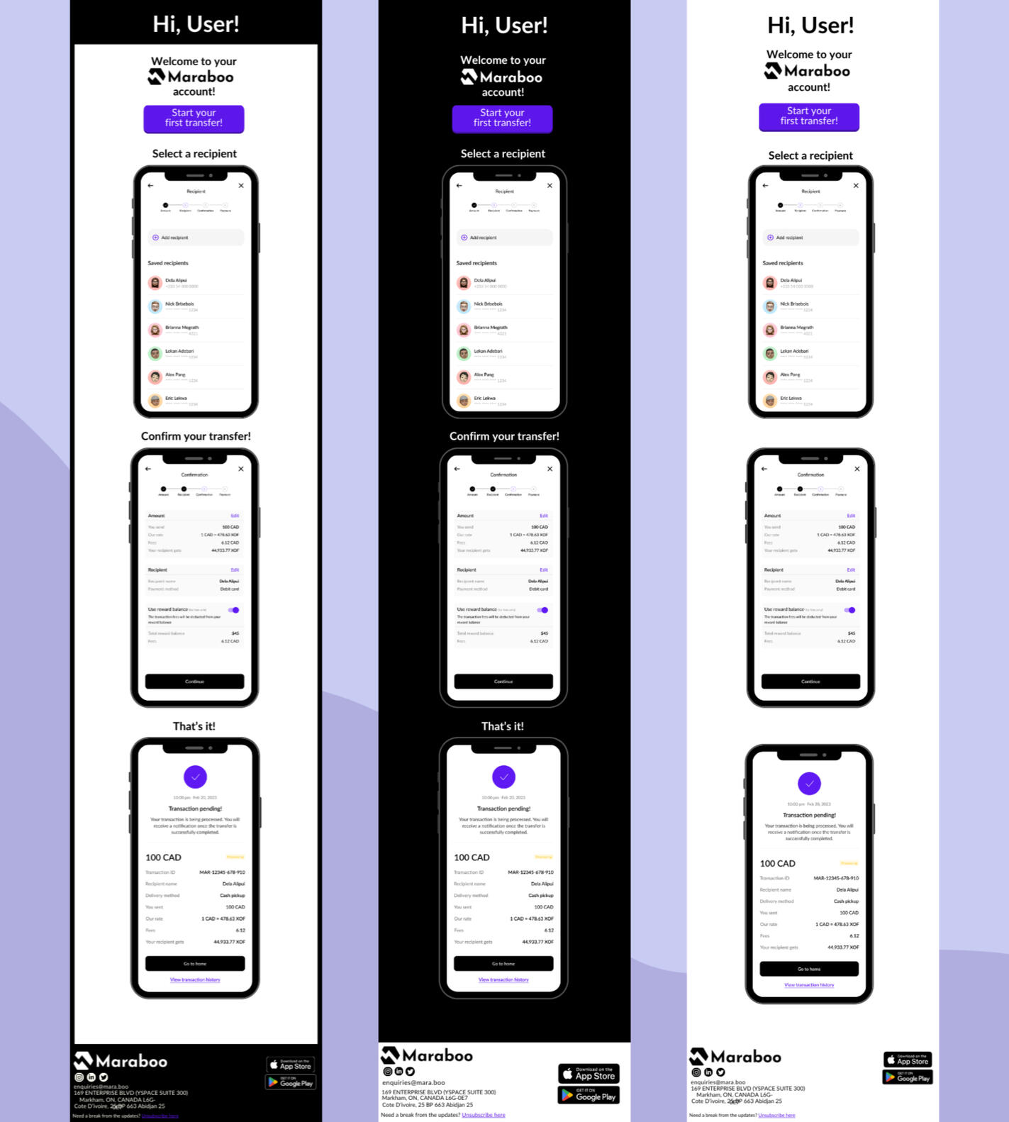 New User &#39;Welcome Email&#39; Sample