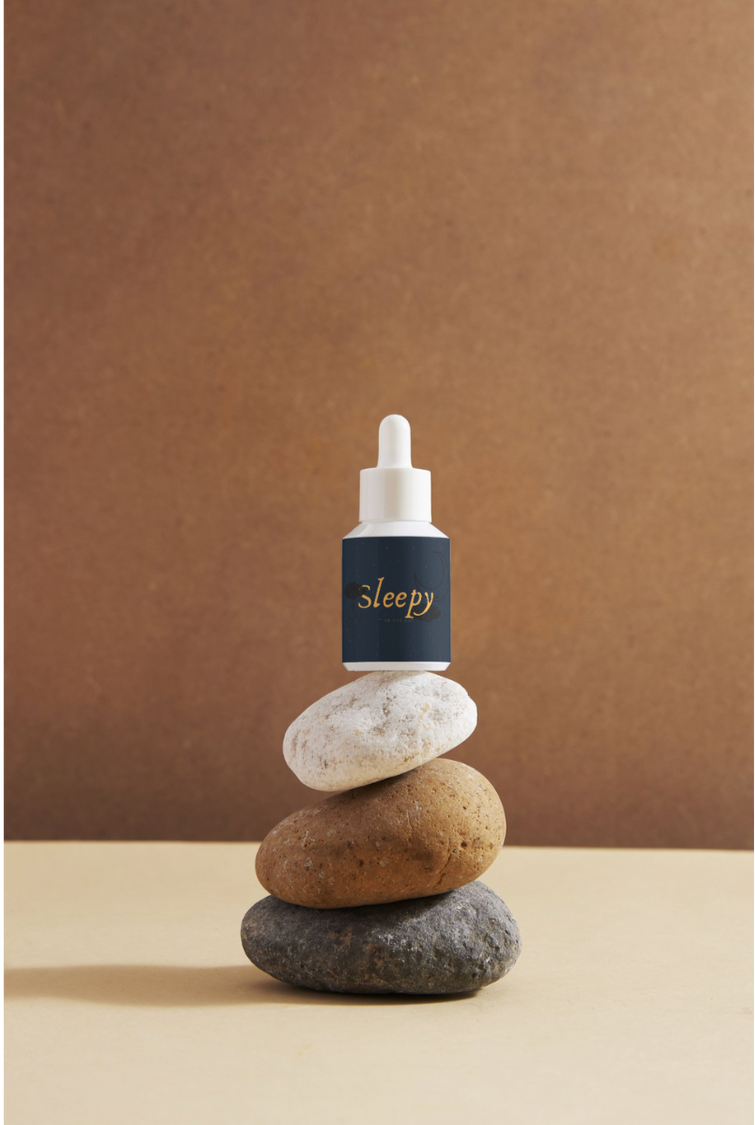 Sleepy Essential Oil Packaging design Mockup